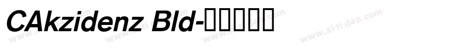CAkzidenz Bld字体转换